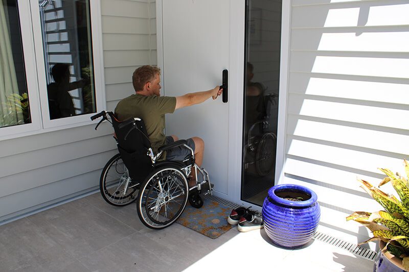an amputee in a wheelchair
