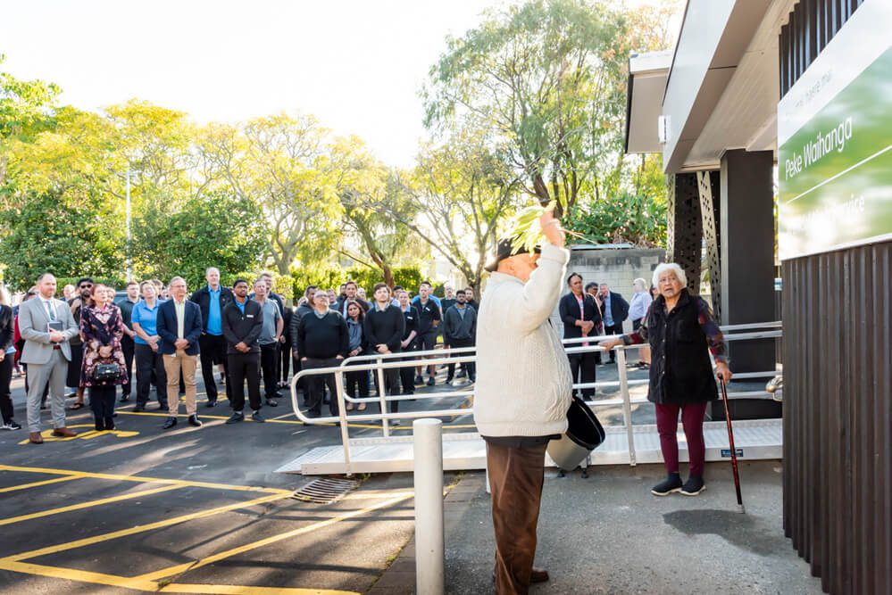 Ron Baker, Kaumātua, performing a blessing