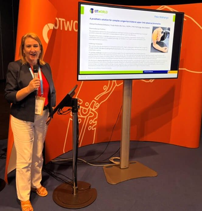 Trudy presenting to an international audience at OTWorld on 20 May 2026